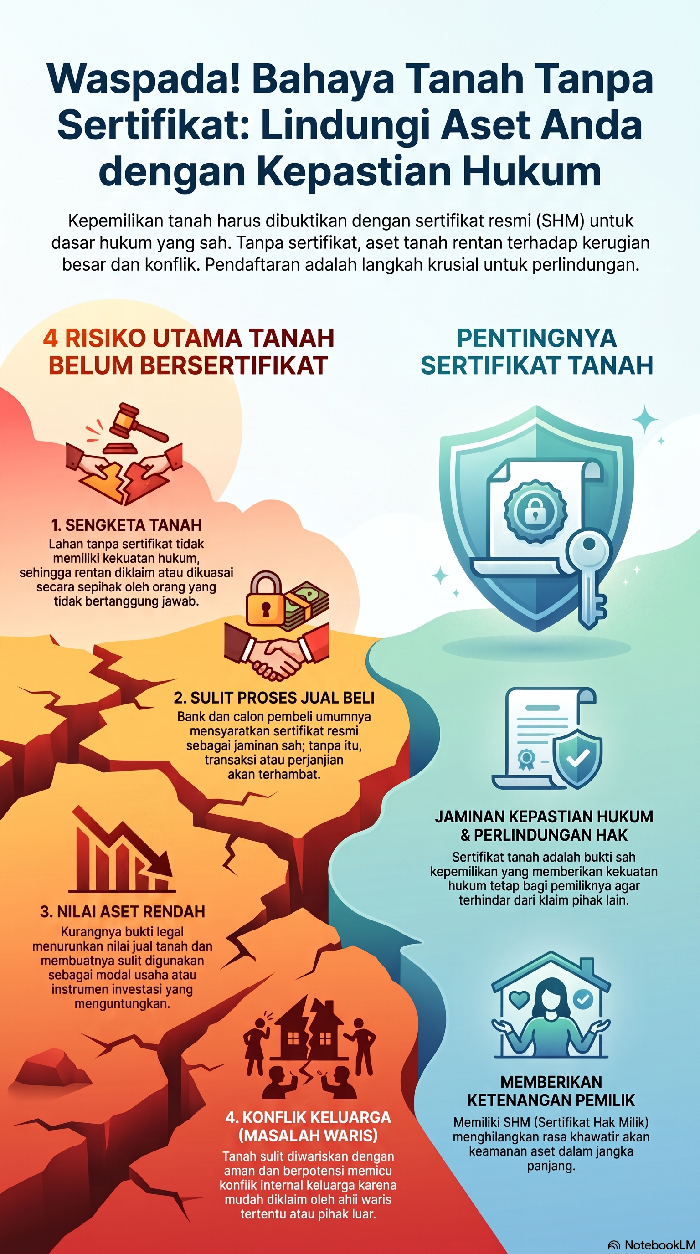 Risiko Tanah Tak Bersertifikat