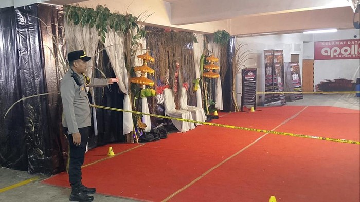 Lokasi wahana rumah hantu di Tulungagung yang kini ditutup sementara polisi