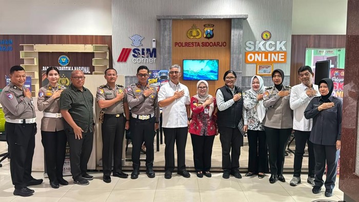 Tim Stamarena Polri saat kunjungan ke Sidoarjo