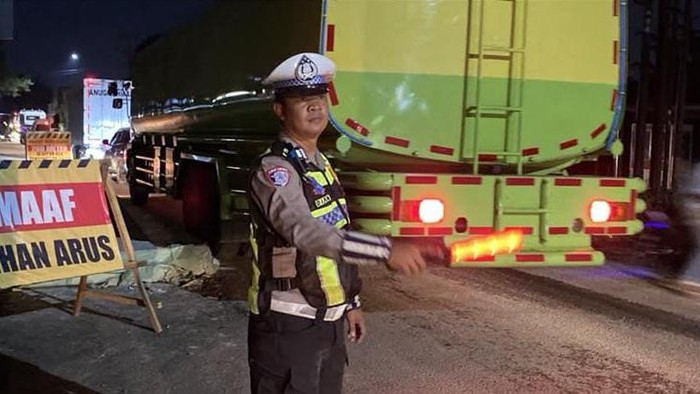 Anggota Lantas Polres Banyuasin gelar operasi balap liar.