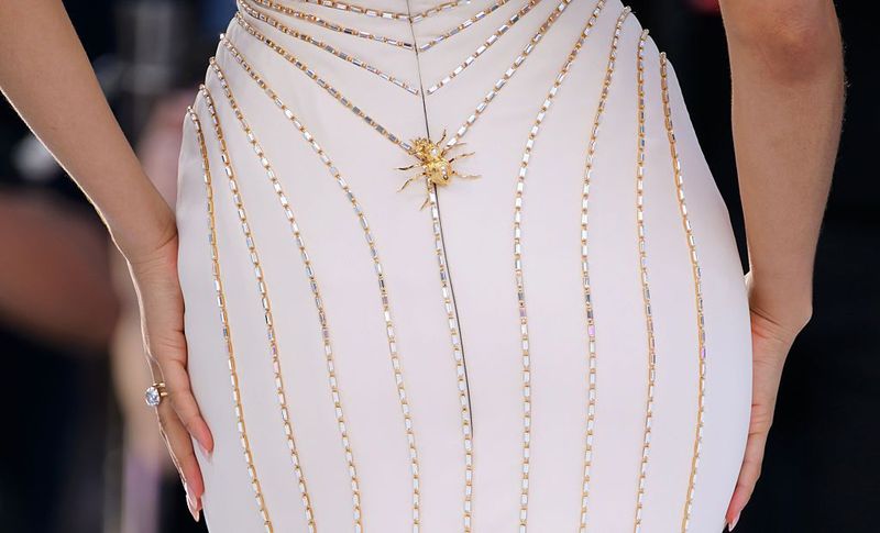 LONDON, ENGLAND - JULY 29: Zendaya, dress detail, attends the 