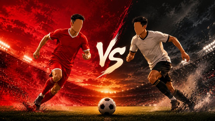Ilustrasi Indonesia vs Timor Leste.