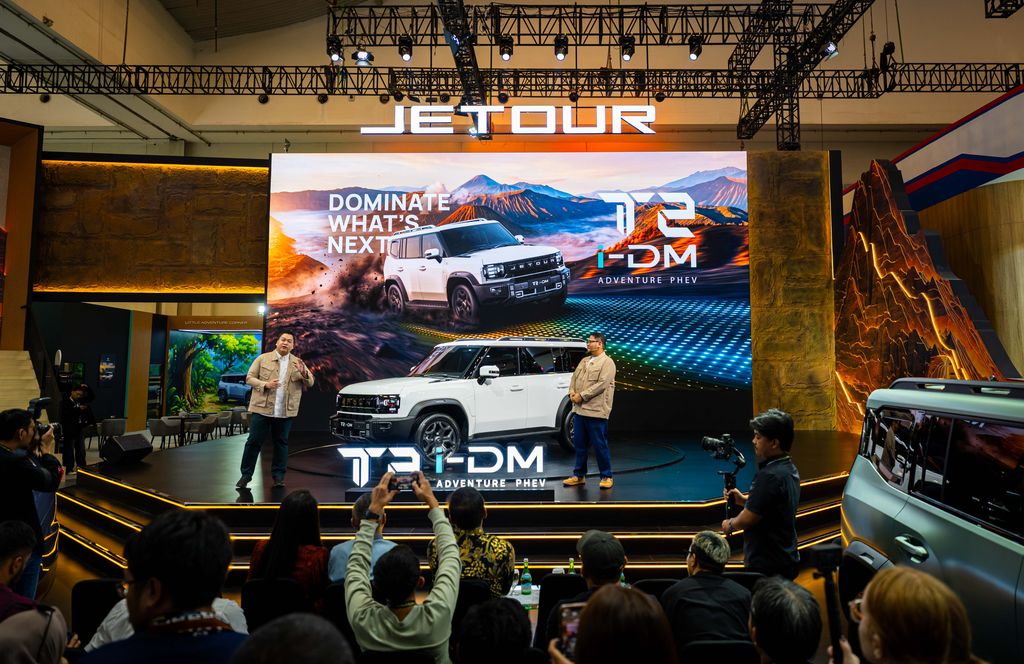 Jetour merilis T2 i-DM pada penyelenggaraan Gaikindo Indonesia International Auto Show (GIIAS) 2026. (CNBC Indonesia/Ferry Sandi) Jetour merilis T2 i-DM pada penyelenggaraan Gaikindo Indonesia International Auto Show (GIIAS) 2026. (CNBC Indonesia/Ferry Sandi)