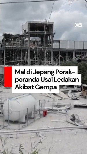 Video: Kondisi Mal di Jepang yang Porak-poranda Usai Ledakan Akibat Gempa
