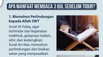 Manfaat Membaca 3 Qul Sebelum Tidur