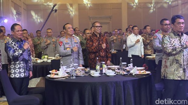 Pimpinan lembaga tinggi negara hingga kementerian menghadiri acara puncak penganugerahan Hoegeng Awards 2026. (Zunita/detikcom)