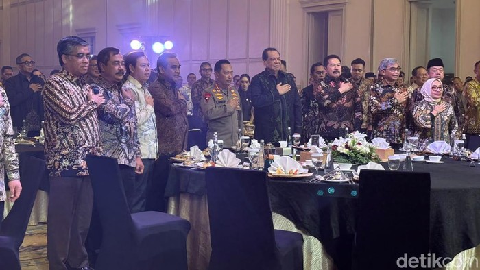 Pimpinan lembaga tinggi negara hingga kementerian menghadiri acara puncak penganugerahan Hoegeng Awards 2026. (Zunita/detikcom)