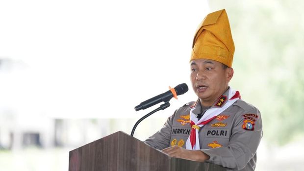 Polda Riau menggelar Ekspedisi Merah Putih Presisi, dimulai dari Concong, wilayah pesisir di Inhil, Kamis (30/7/2026).