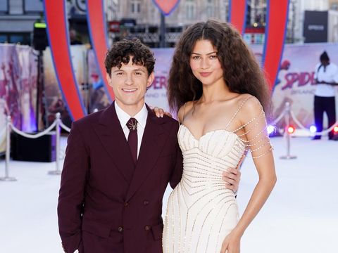 Tom Holland and Zendaya arrive for the UK Premiere of Spider-Man Brand New Day at Odeon Luxe, Leicester Square, central London. Picture date: Wednesday July 29, 2026. (Photo by Ian West/PA Images via Getty Images)