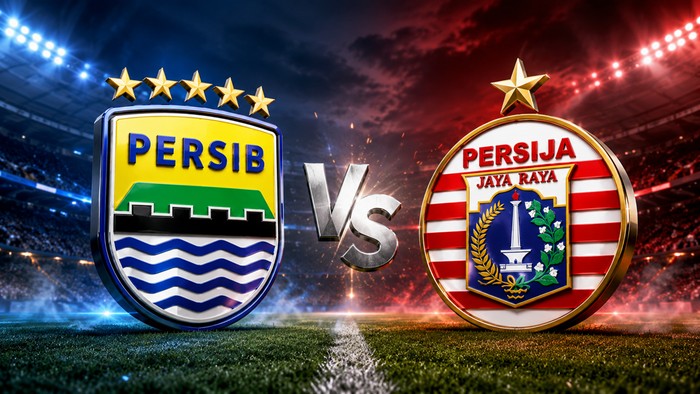 Logo Persib Bandung vs Persija Jakarta.