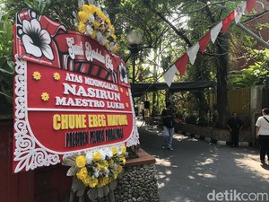Suasana Rumah Duka Perupa Nasirun di Bantul