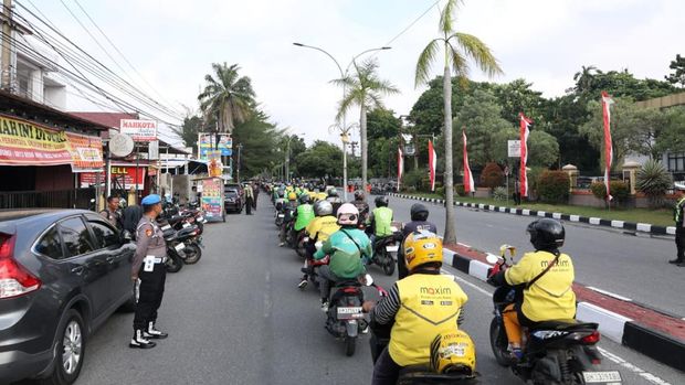 Polda Riau resmi melepas Tim Ekspedisi Merah Putih Presisi, Sabtu (1/8/2026).