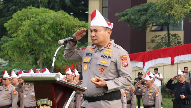 Polda Riau resmi melepas Tim Ekspedisi Merah Putih Presisi, Sabtu (1/8/2026).
