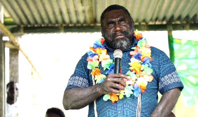 Presiden Bougainville Ishmael Toroama di KTT Pemuda Poka di Desa Poka (Pemerintah Otonom Bougainville/Facebook)