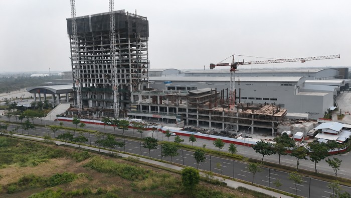 Progres pembangunan Hilton di PIK2