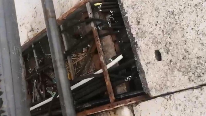 Tangkapan layar kabel lampu sorot Jembatan 1 Barelang yang di curi (Foto: Istimewa)