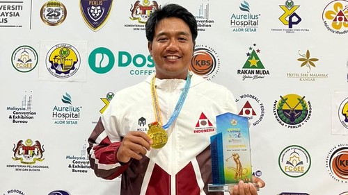 Atlet woodball asal Kabupaten Buleleng, Bali, I Gede Prabawa Mapet Darma Nugraha. (Foto: KONI Buleleng)