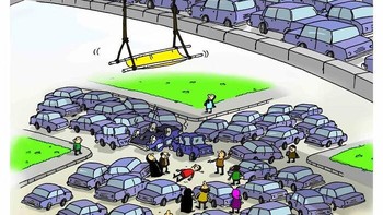 Jadi solusi apa ya, kurangin penggunaan kendaraan pribadi atau perluas jalan rayanya? Foto: Bored Panda