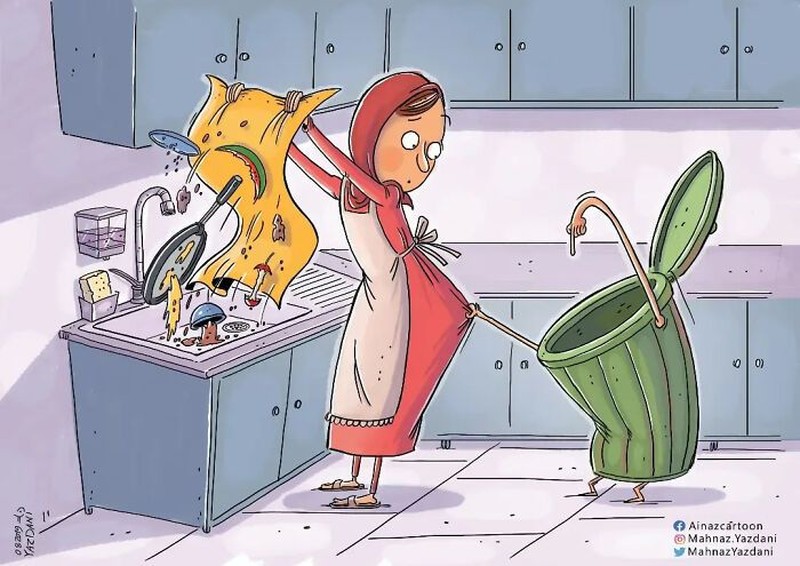 Seorang ilustrator bernama Mahnaz Yazdani, membagikan karyanya yang menyindir masyarakat modern. Mari simak beberapa daftarnya.