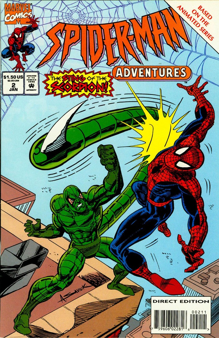 Sampul komik klasik Spider-Man.