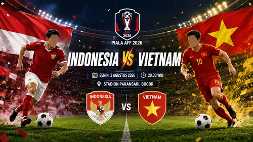 Laga Indonesia vs Vietnam di Piala AFF 2026 (dibuat dengan AI)
