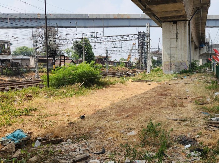 Lahan tidur milik KAI di Menteng Jakarta Pusat (Adrial/detik)