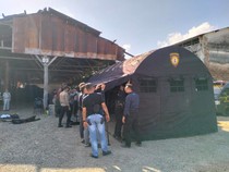Posko Kebakaran KM Mutiara Sentosa Didirikan di Pelabuhan Kalianget