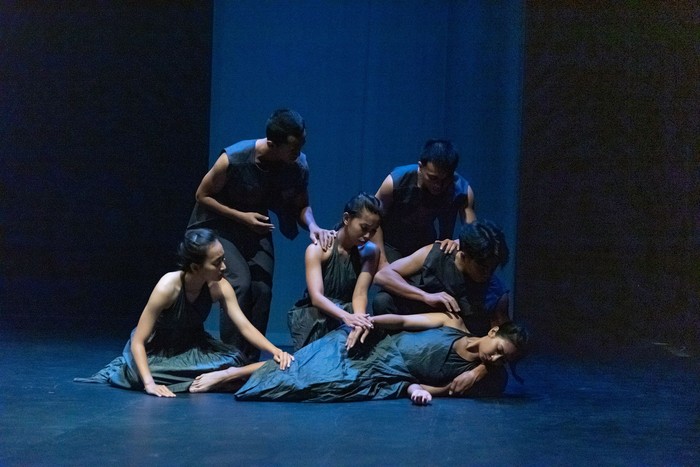 Pentas tari Orfeous yang diadaptasi dari sajak Goenawan Mohamad, ditampilkan dalam Salihara International Performing-arts Festival (SIPFest) 2026 pada Sabtu (1/8/2026) malam.