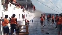 KM Mutiara Sentosa Terbakar di Perairan Sumenep