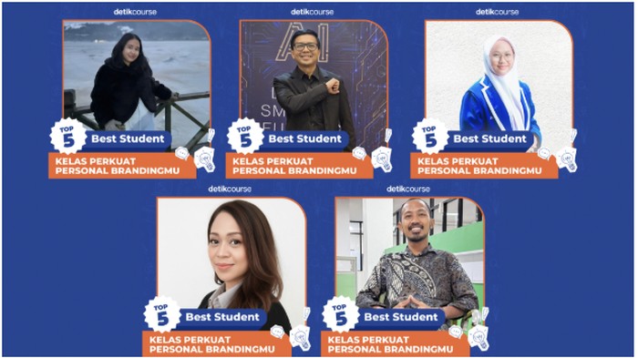 5 Peserta terbaik kelas Personal Branding