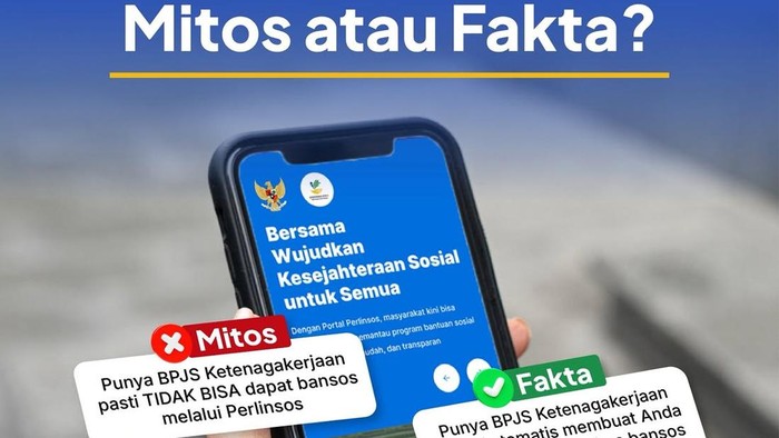 Beredar kabar bahwa peserta BPJS Ketenagakerjaan tidak dapat bantuan sosial atau bansos. Menurut Komdigi, faktanya tidak demikian.