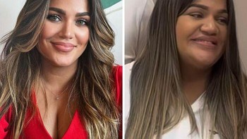 Rambut panjang menjadi satu-satunya kemiripan yang tersisa. Editan ekstrem membuat foto di media sosial tampak seperti orang lain. Foto: Boredpanda