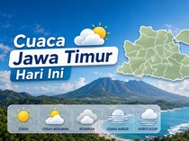 Cuaca Jatim Hari Ini: Kota Batu Terdingin, 4 Wilayah Tembus 33 Derajat