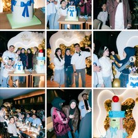 Setelah fun run, acara diisi dengan makan-makan bersama di sebuah restoran. Terlihat anggota keluarga dan para sahabat Syifa yang turut hadir. Foto: Instagram/@_irishbella_