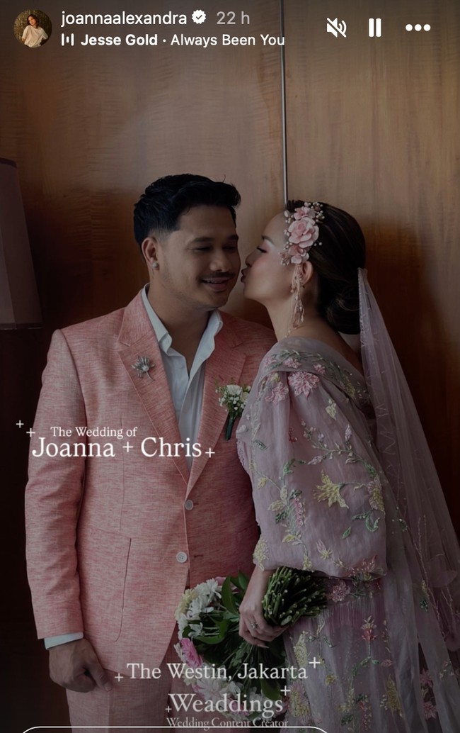 Kabar bahagia datang dari Joanna Alexandra yang kini sudah resmi menikah dengan Immanuel Christover. Pemberkatan pernikahan keduanya digelar di The Westin, Jakarta, pada Minggu (2/8/26). Foto: Instagram/@joannaalexandra