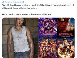 Prestasi Langka Tom Holland Hebohkan Media Sosial