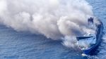 Penampakan KMP Mutiara Sentosa 2 Saat Terbakar