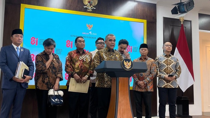 Pimpinan MPR setelah bertemu dengan Presiden Prabowo Subianto di kompleks Istana Kepresidenan, Jakarta, Senin (3/8/2026).