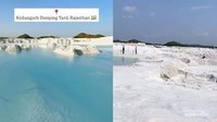 Mirip Pegunungan Salju, Lokasi Wisata Ini Ternyata Tumpukan Limbah Marmer