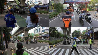 Wajah Baru Penyebrangan di Tendean, JPO Berganti Pelican Crossing