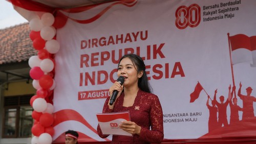 Ilustrasi MC kegiatan HUT RI 17 Agustus. (Chat GPT)