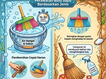 Infografis: Cara Bersihkan Bulu Sapu biar Nggak Mudah Mekar dan Rusak