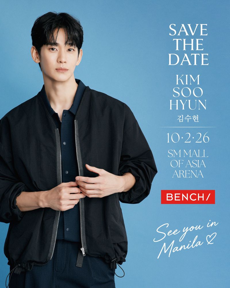 Kim Soo Hyun bersiap menghadiri fan meeting di Filipina bersama brand fashion BENCH pada Oktober 2026.