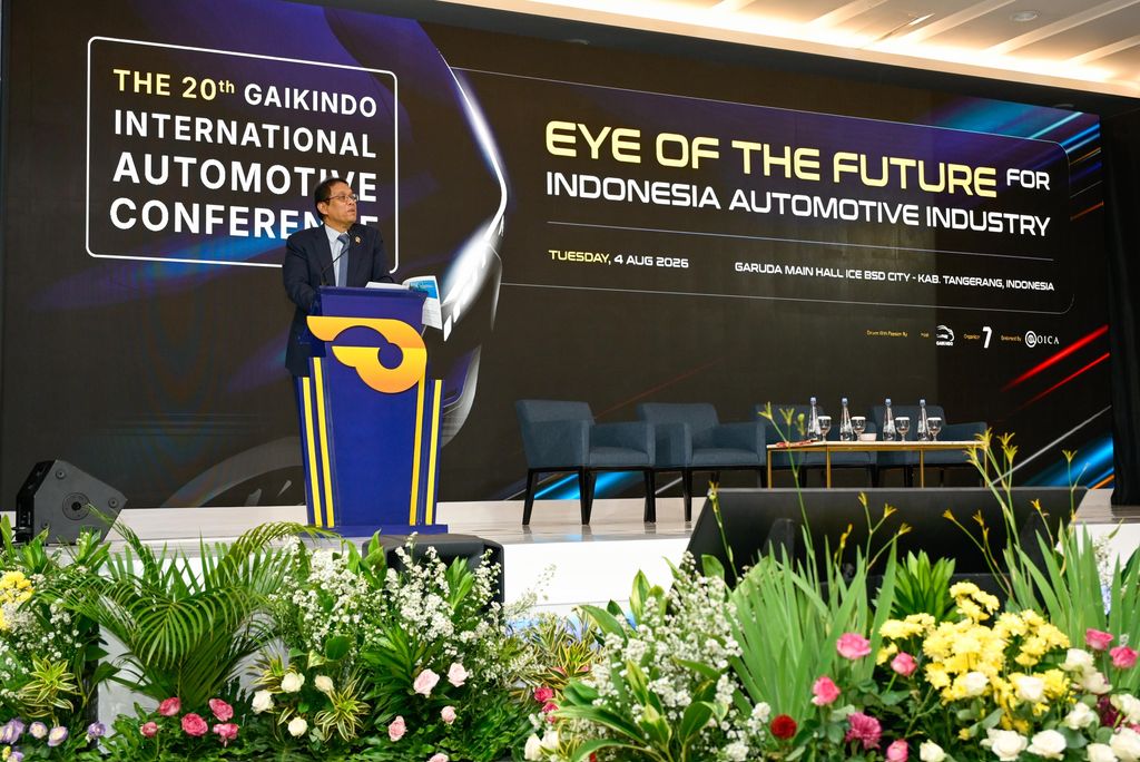 Menteri Keuangan (Menkeu) Purbaya Yudhi Sadewa saat menghadiri GAIKINDO Indonesia International Auto Show (GIIAS) 2026 di ICE BSD, Tangerang, Selasa (4/8/2026). (Dok. Biro KLI kemenkeu)