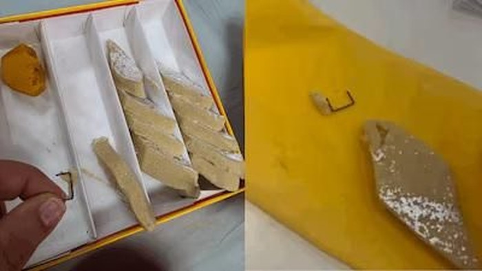 Ngeri! Pria Ini Temukan Staples Berkarat di Manisan