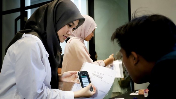 Pelaksanaan tes kesehatan mental mahasiswa baru UB.