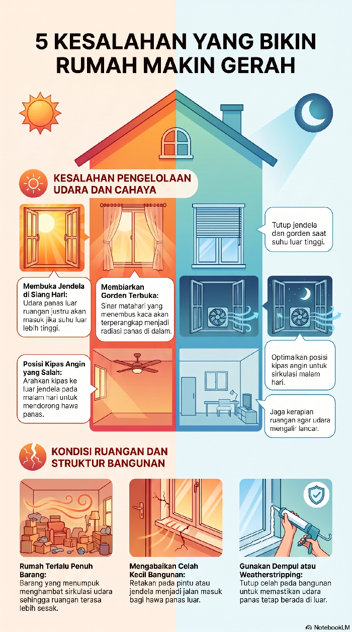 Penyebab rumah makin gerah.