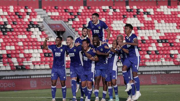 Selebrasi para pemain Persib. Selebrasi para pemain Persib.