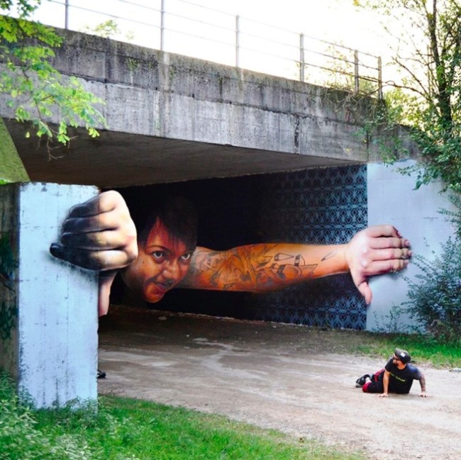 Kumpulan Street Art 3D Keren yang Bikin Tembok Seolah Hidup