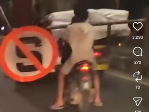Viral Rambu hingga Tiang Lalin Diambil Pemotor di Semarang, Polisi Selidiki
